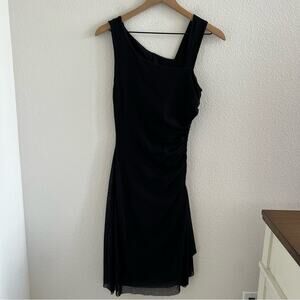 Elana Kattan Black Dress Layered Lined Boho Lagenlook Small